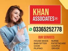 House maids , Maids , Baby Sitter , Chef , Cook , Patient Care ,Nurse