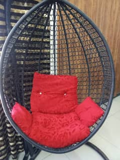 Hanging swing chair Jhoola with Stand and Complete Cushion set