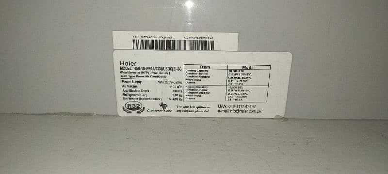 HAIER DC INVERTER 18HFP 1