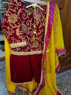 short frok with lehnga