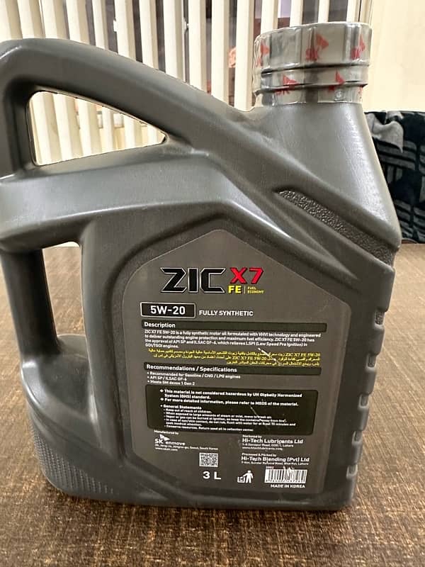 zic engine oil 5w-20 3L 3