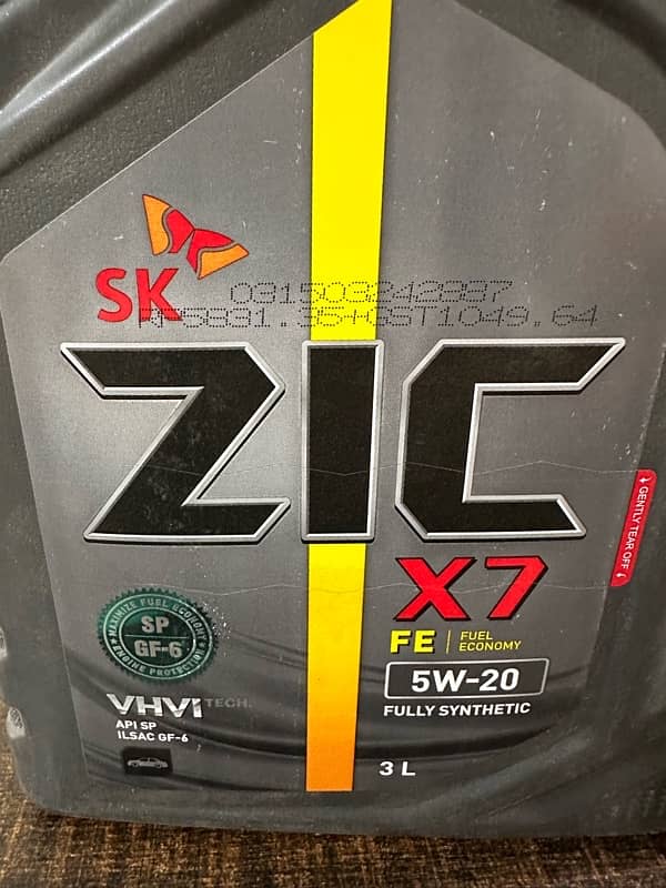 zic engine oil 5w-20 3L 4