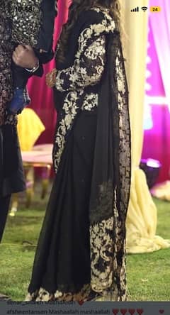 black saree small size for sale