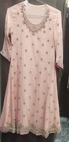 maxi in peach and pink color