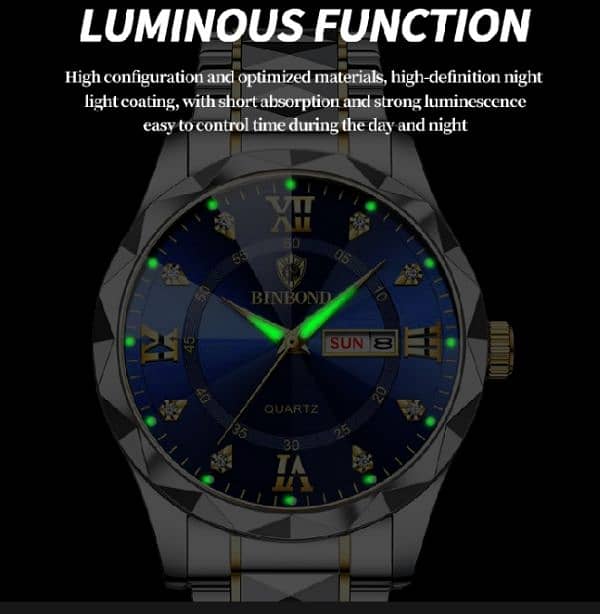 luxury diamond shape watch for men 2