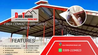 Fiber Cement Corrugated Sheets/Roofing/Warehouse/DairyFarm/CattleShed)