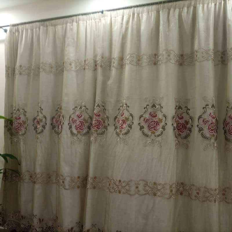 2 fancy  golden organza curtains used as separater or for large wi 6