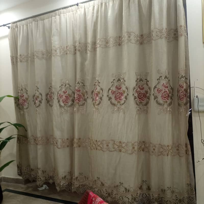 2 fancy  golden organza curtains used as separater or for large wi 7