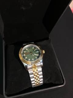 rolex watch datejust green dial