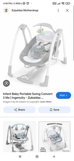 Ingenuity electric swing just 5 days used original price 36000 plus