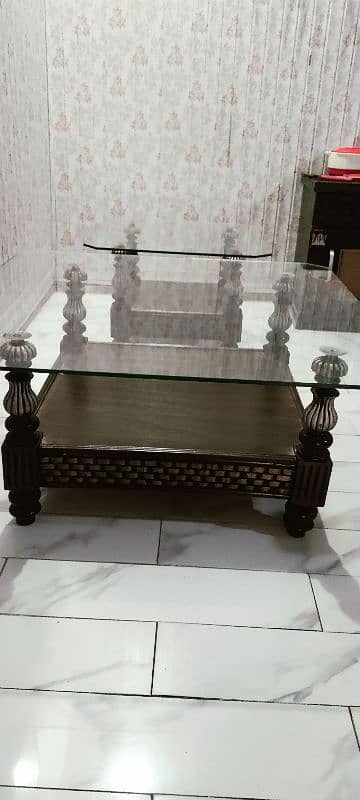 Center Table Solid wood With Mirror 5