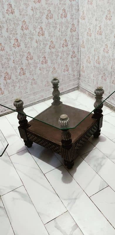 Center Table Solid wood With Mirror 10