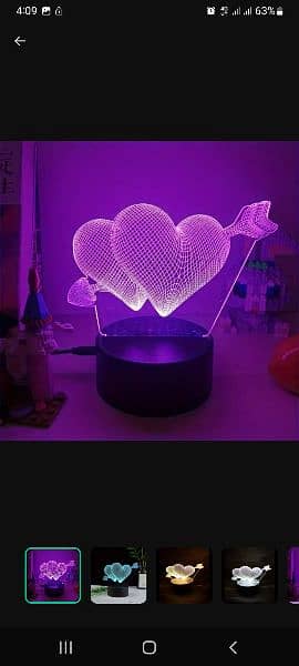 3d nigth lamp 3