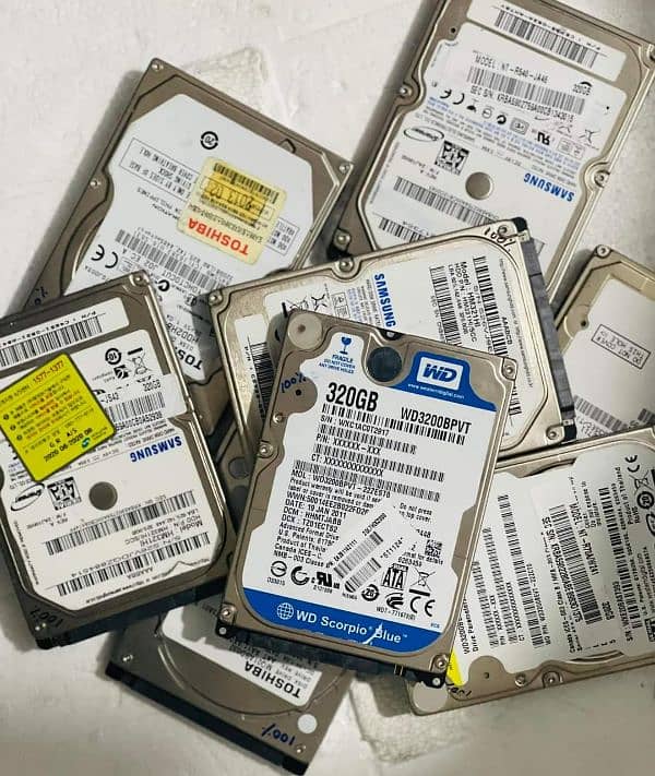 250GB, 320GB, 500GB & 1TB 2.5" SATA Hard Drives with 100% Health 0