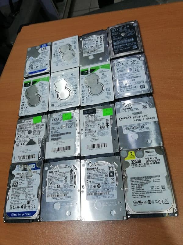 250GB, 320GB, 500GB & 1TB 2.5" SATA Hard Drives with 100% Health 3