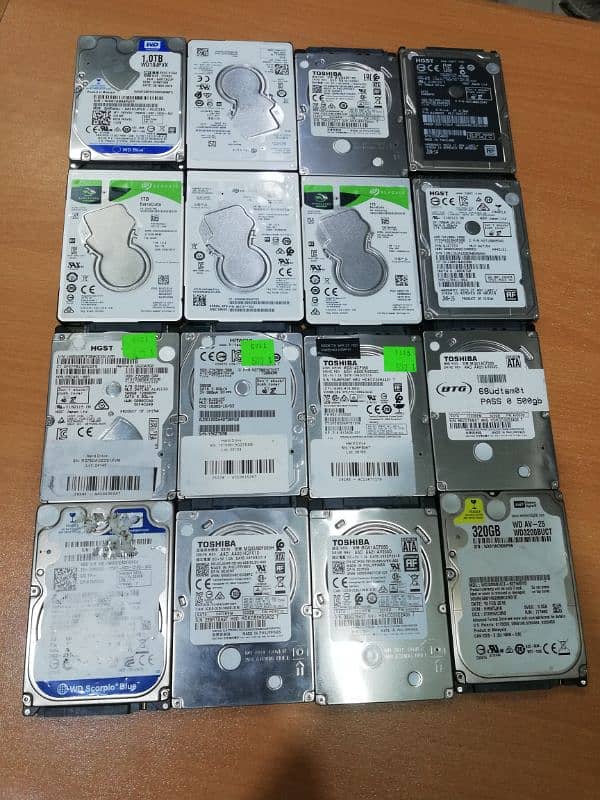 250GB, 320GB, 500GB & 1TB 2.5" SATA Hard Drives with 100% Health 5