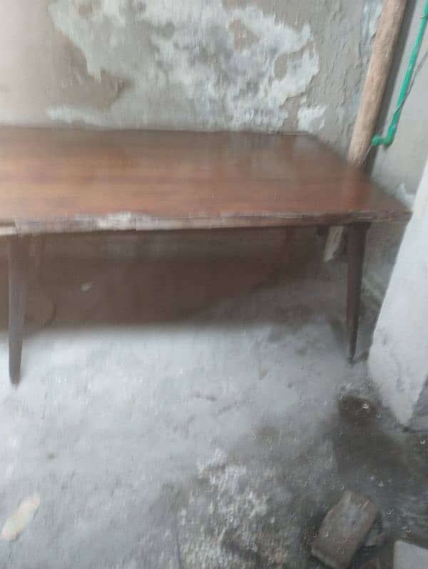 Dining table wooden solid 6 chair and center table Woden 6