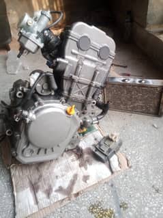 Ktm duke 150 engine with carb cdi radiator and unit