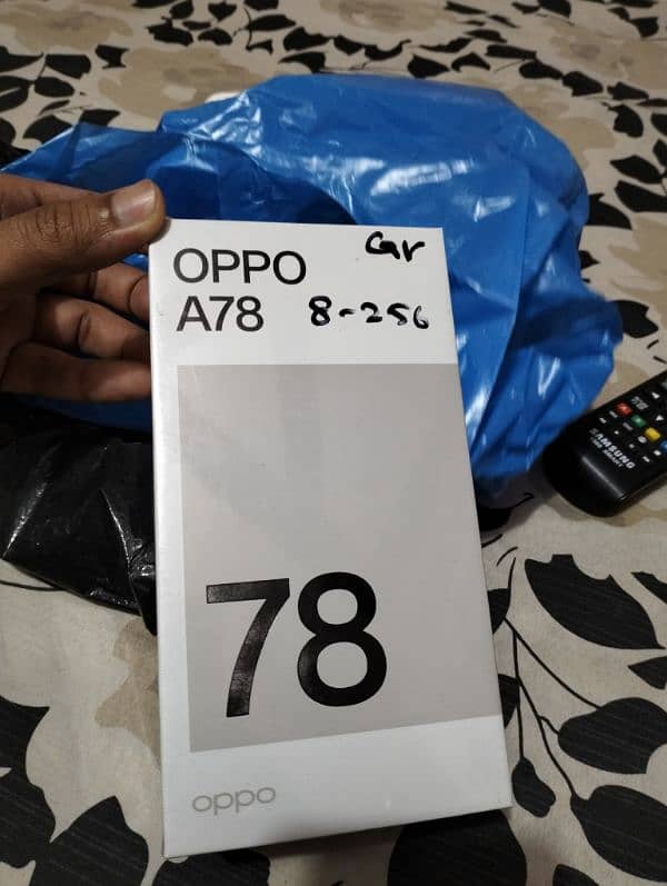 oppo a78 just box open 19 ko purchase kia h. 8 256 0