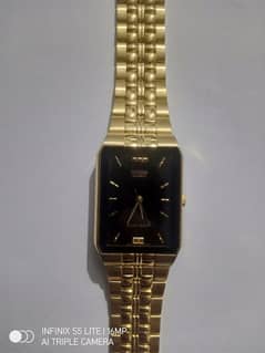 Original Citizens Wristwatch With Water Resistance Pure 24K Gold Color