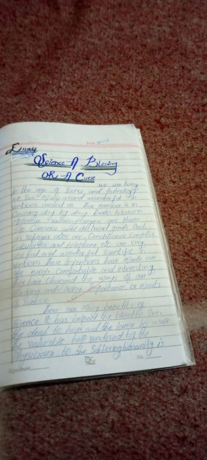 Handwritten assignment work 4