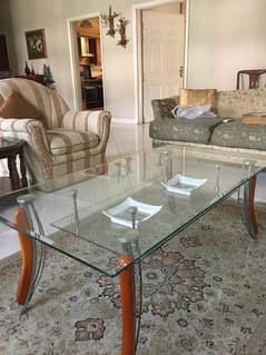 Centre Rectangular Glass Table