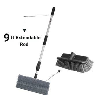 SOLAR PANEL CLEANING BRUSH WITH WATER O344,433O726 SYSTEM 4ft to 8ft 1