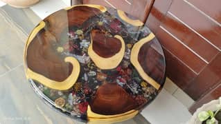 floral epoxy table. .