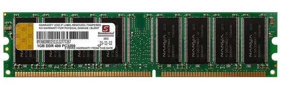 1GB DDR-1 RAM required,  02 in number