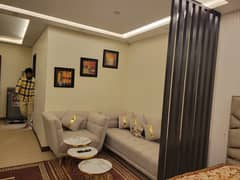 400 SQFT Slightly Used Front Facing Studio Fully Furnished Apartment Near To Grand Masjid Is Available For Rent In Sector C,CHAMBELLI Block Bahria Town Lahore