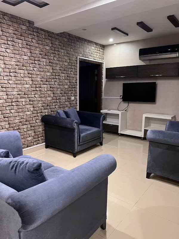 Full Furnished One Bedroom Brand New Luxury Apartment Is Available For Rent In Gulmohar Block Bahria Town Lahore Actuall property confirm Available 0