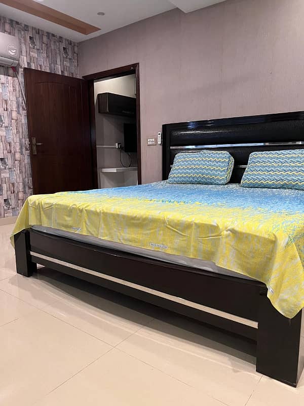 Full Furnished One Bedroom Brand New Luxury Apartment Is Available For Rent In Gulmohar Block Bahria Town Lahore Actuall property confirm Available 10