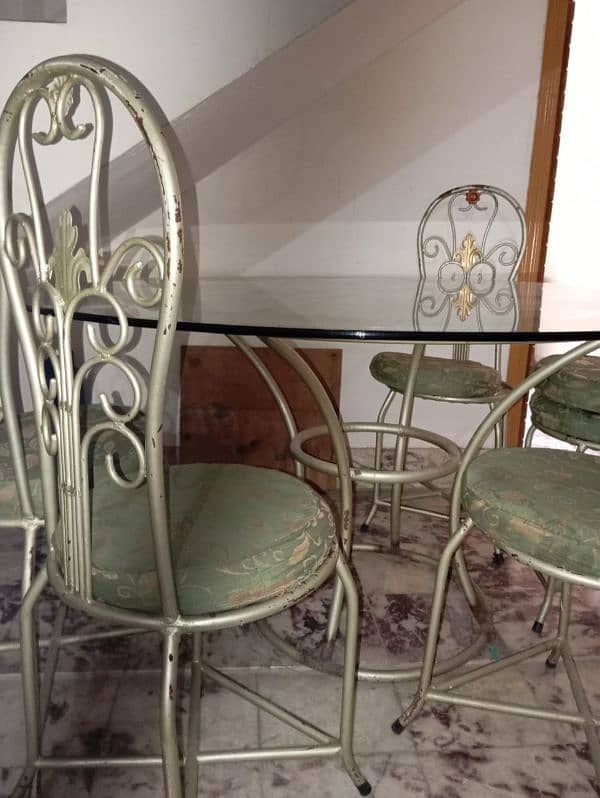 Steel Dining Table with 6 chairs 4