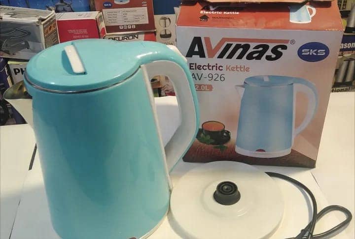 Electric Kettle Plastic Body Food Grade Stainless Steel Automatic off 3