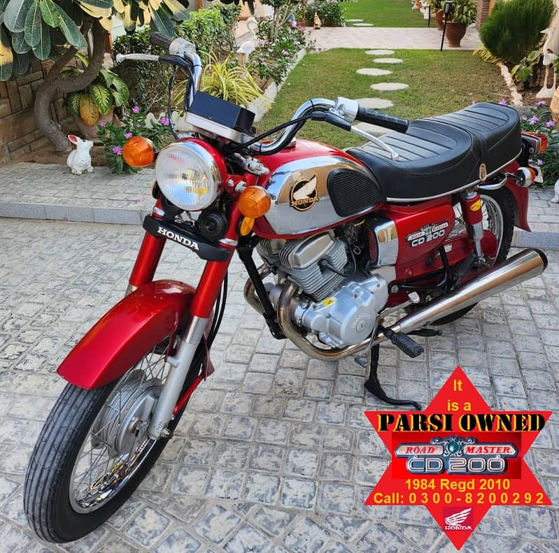 PARSI Owned Honda CD200 Road Master 1984 Army Auctioned Regd 2010 0