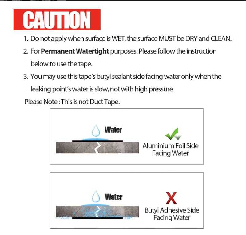 EURO/OPAL BUTYL WATERPROOFING SEALING TAPE 1