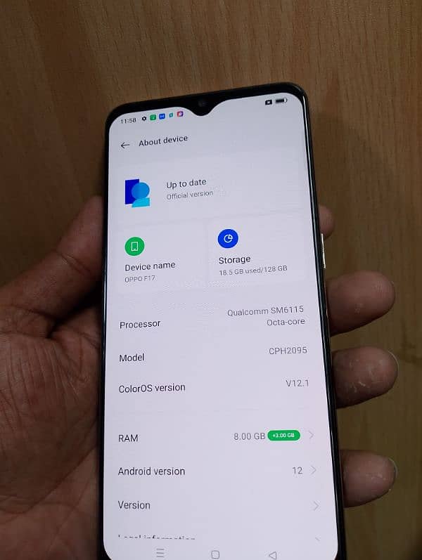 oppo f17 8/128 display finger 2