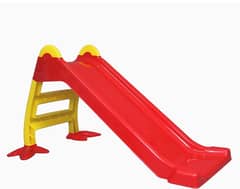 Kids Playing 2 Step Fiber Slop Slide - Free Standing Slide