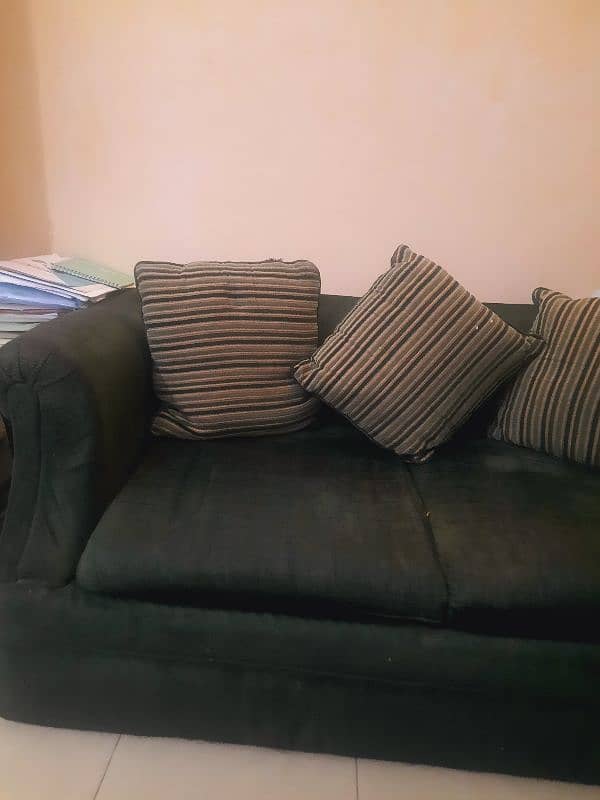 2 seater sofa colour green 1