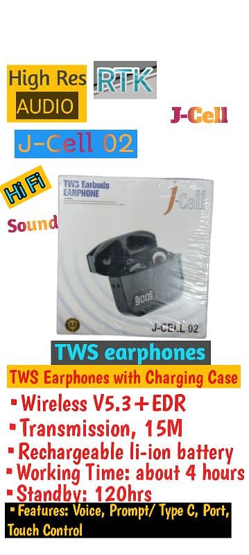 J-Cell Earbuds J-Cell 02 RTK 6