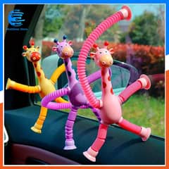 Telescopic Children Suction Cup Giraffe Toy Pop Tubes Stress Relief 0