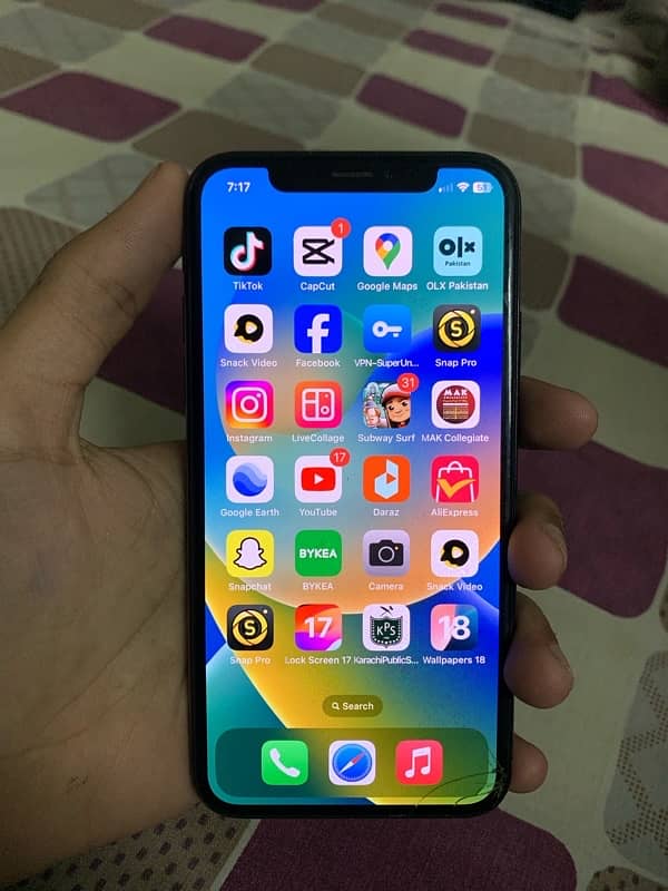 iphone X 64GB Factory unlock non pta but all sim working 9