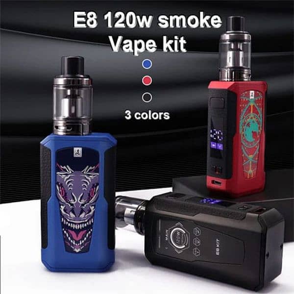 E8 kit Refillable Rechargeable Gadget 120 watt 2