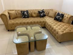 L Shape 6 seater and table set also included