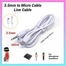 Micro USB Audio Cable B – Micro USB to 3.5mm Jack Cable with charging