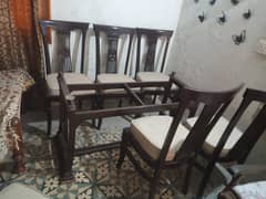 Dinning table with six chairs