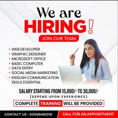 We are hiring join our team