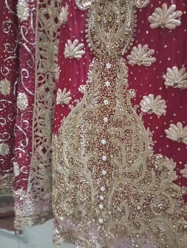 beautiful heavy embroided maxi lehnga bridal dress 5