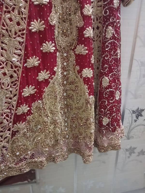 beautiful heavy embroided maxi lehnga bridal dress 6