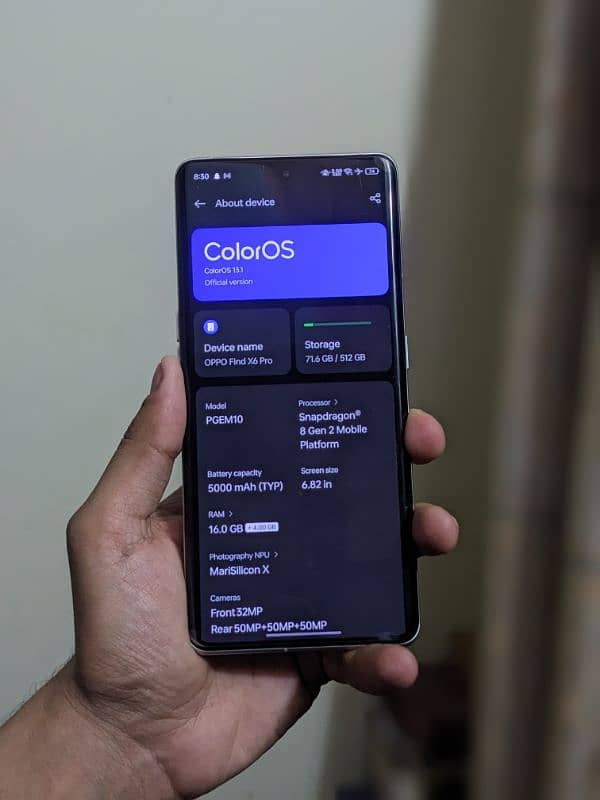 OPPO find x6 pro.  16/512. full box. dslr camera. snapdragon 8gen 2 5